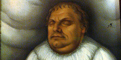 Ölgemälde: Luther auf dem Sterbebett